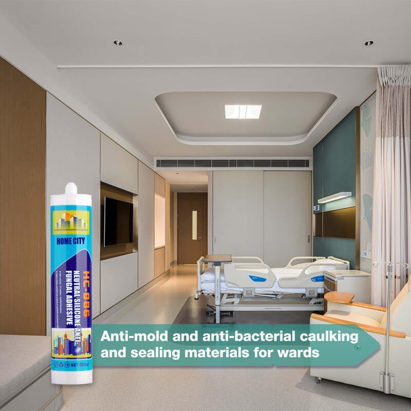 HC-886 Indoor Metal Glass Glass Aluminum Decoration Neutral Silicone Anti-Mildew Glue (3)