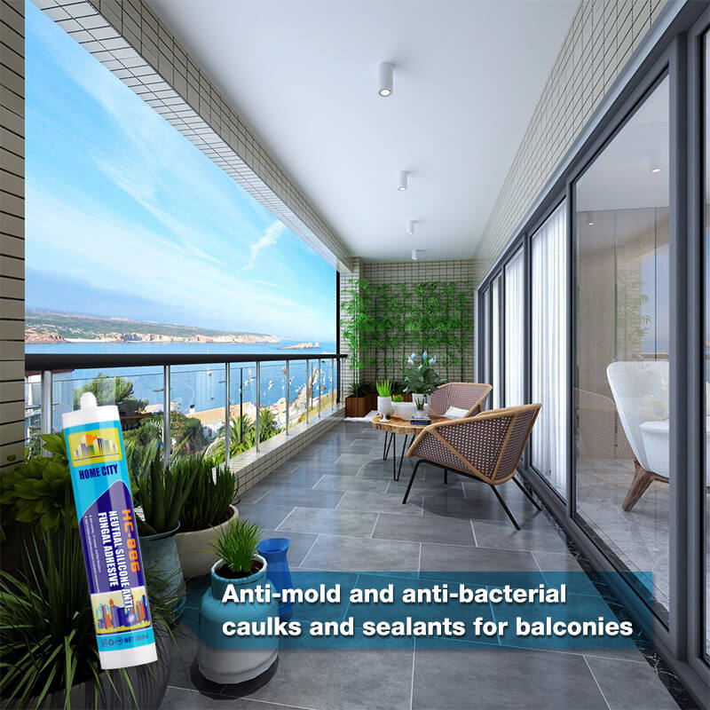 HC-886 Indoor Metal Glass Glass Aluminum Decoration Neutral Silicone Anti-Mildew Glue (4)