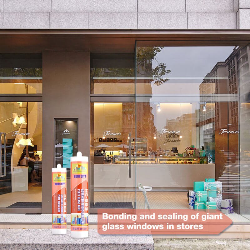 Hc-883 Bank Counter Metal Wood Stone Bulletproof Glass Sealant Acidic Silicone Adhesive Large Displacement Fast Drying Fixed Glue (3)