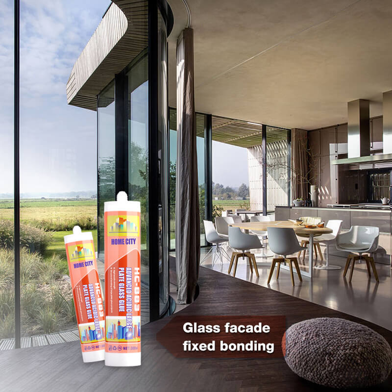 Hc-883 Bank Counter Metal Wood Stone Bulletproof Glass Sealant Acidic Silicone Adhesive Large Displacement Fast Drying Fixed Glue (4)